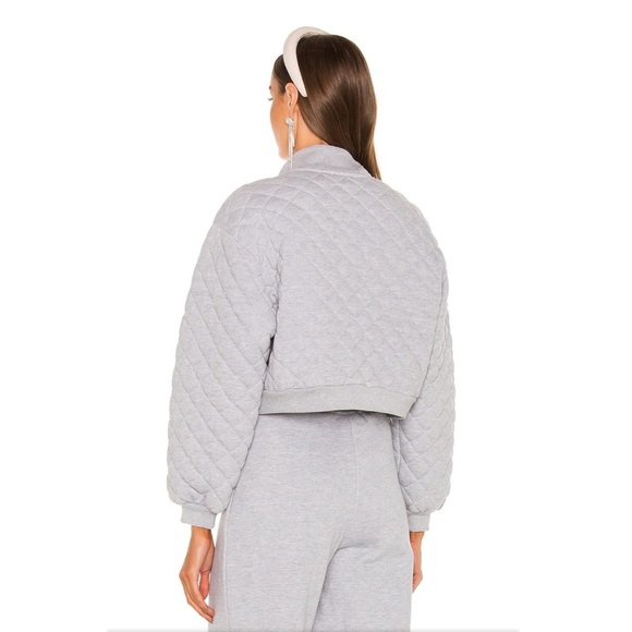 Lovers and Friends Claudia Quilted Jacket in Heather Grey Size S - Picture 3 of 8